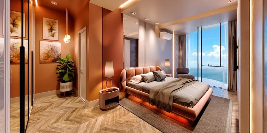 Suíte de um apartamento de três suítes do Empire 234