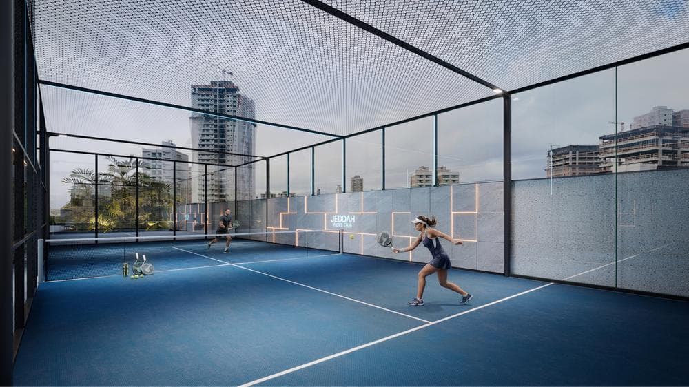 Quadra de padel do Jeddah Exclusive, em Balneário Perequê, Porto Belo