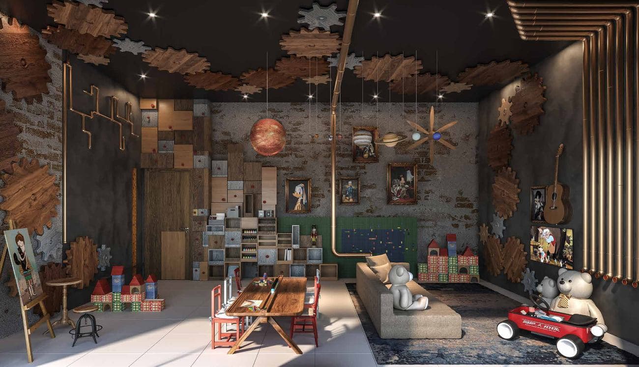 Brinquedoteca do L'Atelier Concept Home, na Meia Praia, Itapema