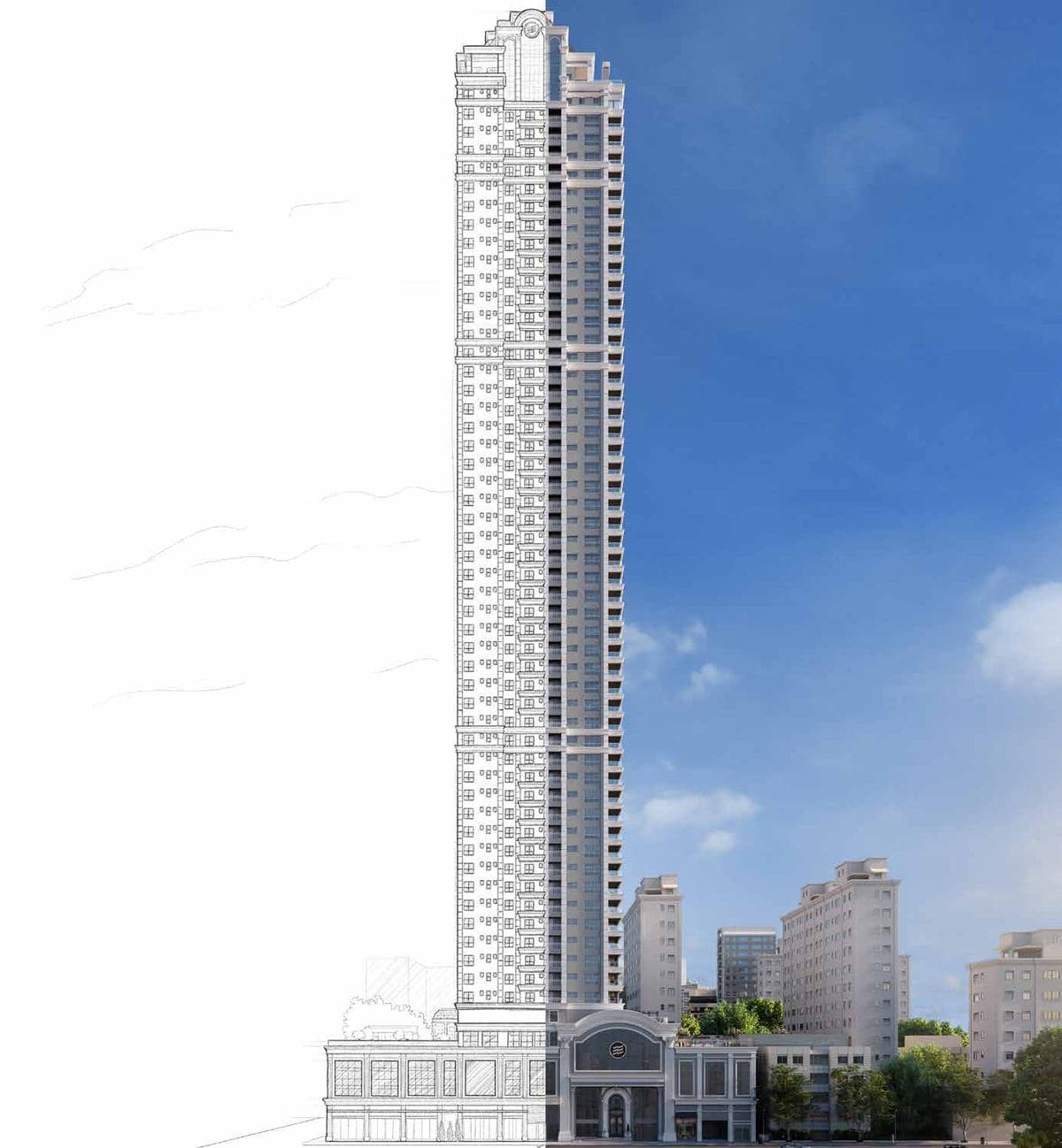 Torre de 61 pavimentos do L'Atelier Concept Home, na Rua 267, Meia Praia, Itapema