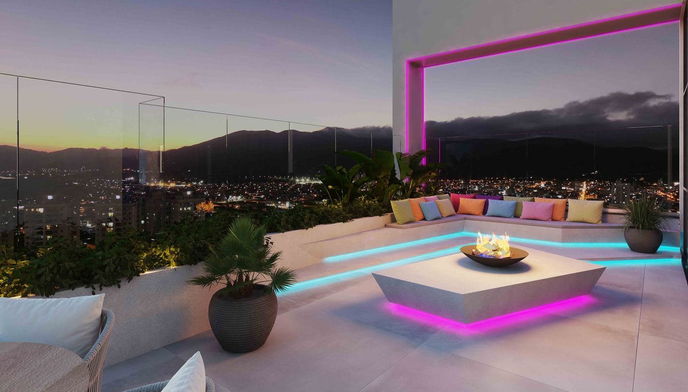 Sky Garden no rooftop do Loyal Tower Flats, na Meia Praia