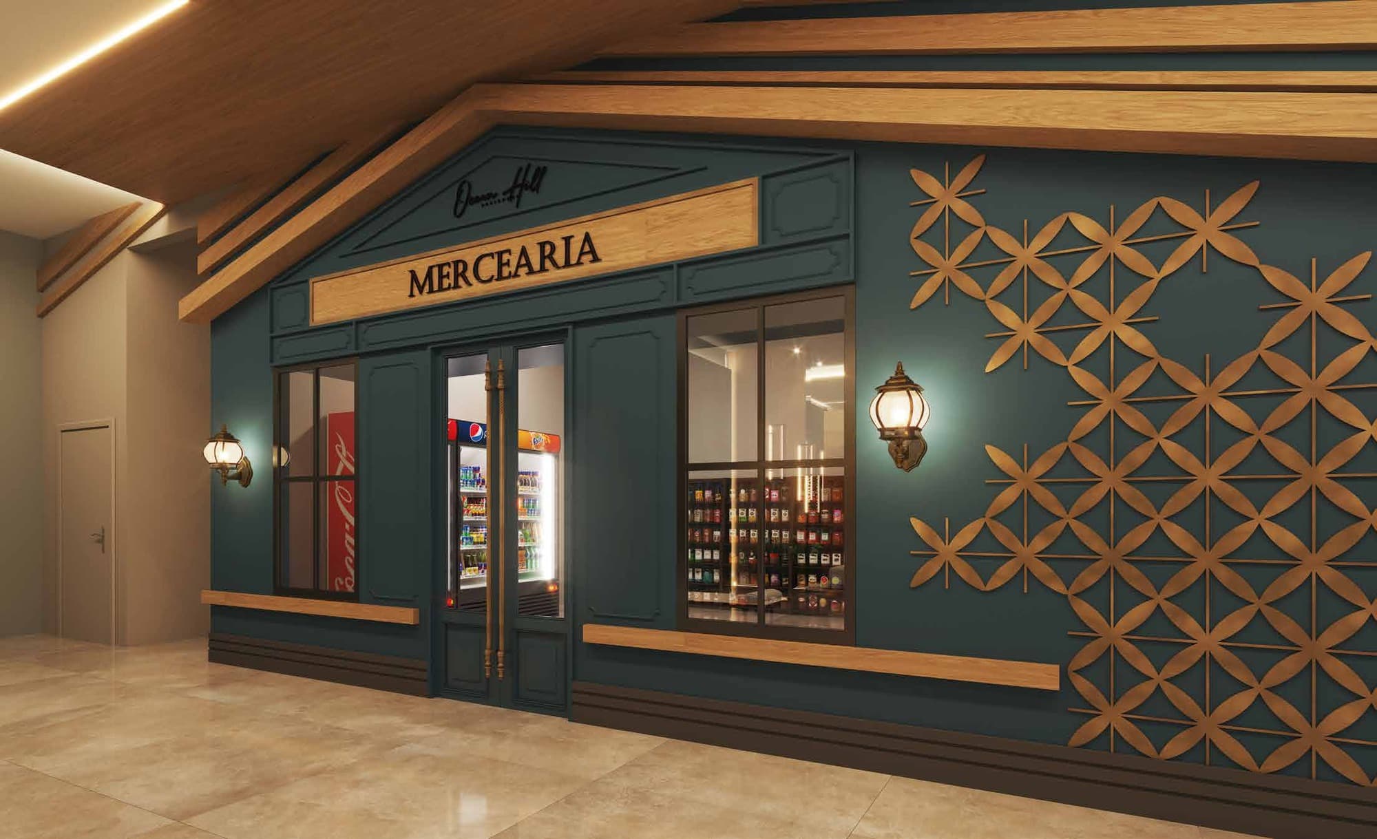 Mercearia take away no térreo do Ocean Hill, na Meia Praia