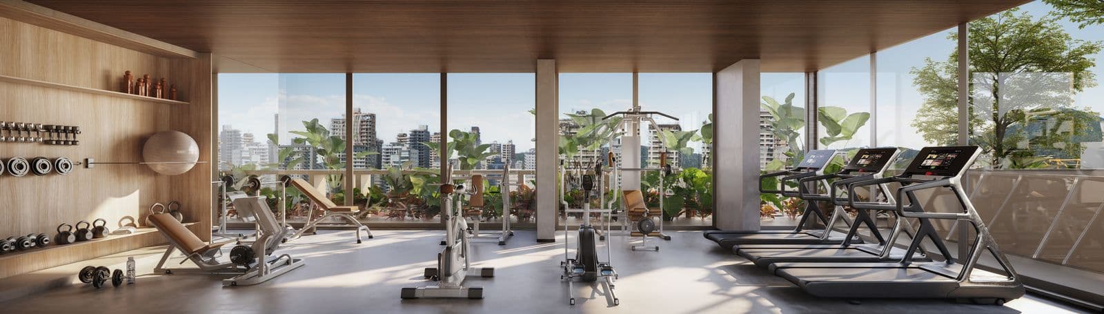 Academia do Park Lane, no Balneário Perequê, Porto Belo