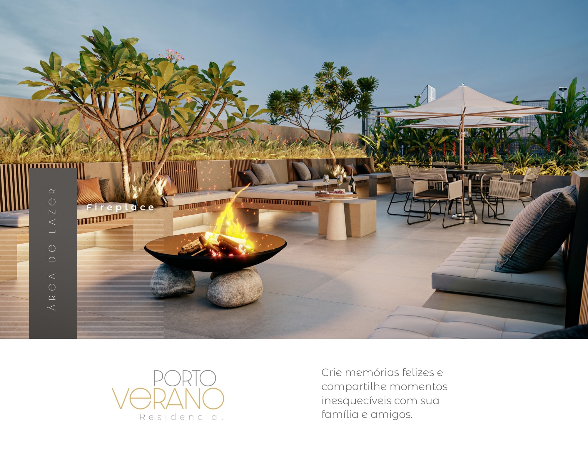 Fireplace do Porto Verano, na Rua 304, Meia Praia, Itapema