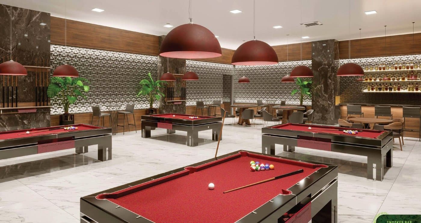 Snooker bar do Reserva do Arvoredo Home Club, em Balneário Perequê, Porto Belo