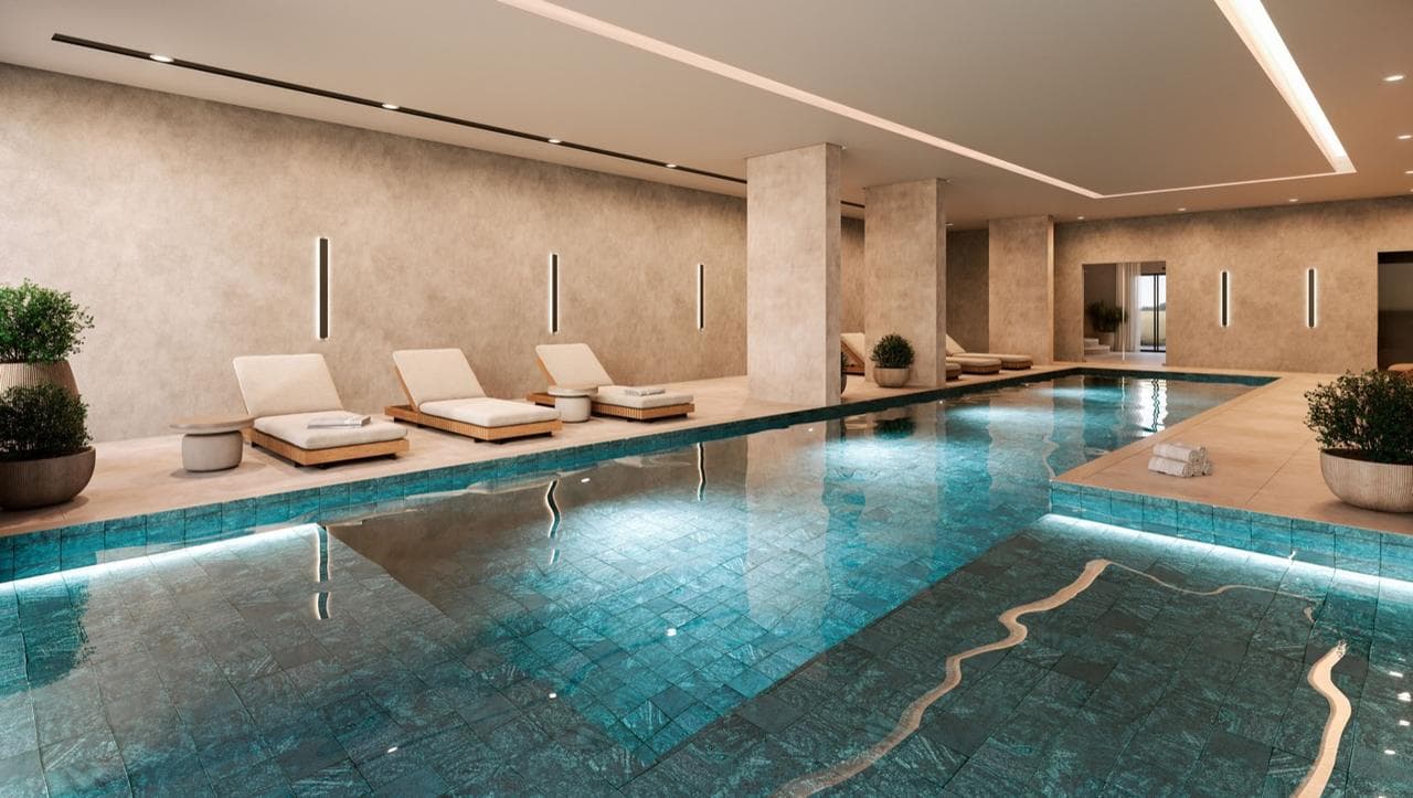 Piscina aquecida coberta do Riviera Home Club