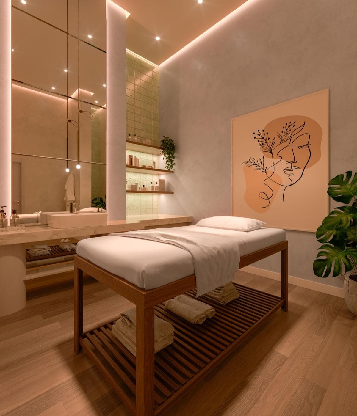 Sala de massagem do Riviera Home Club