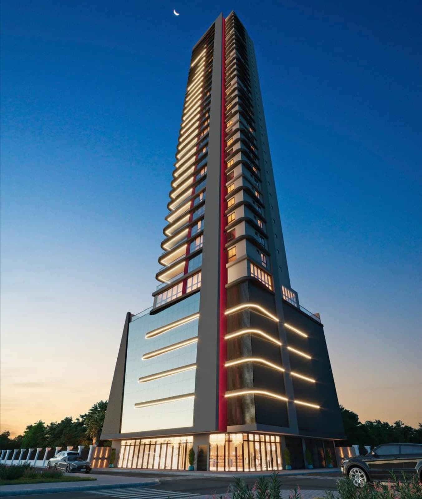 Torre do Rotterdam Residence, no Centro de Itapema