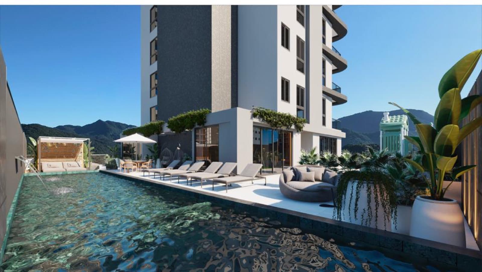 Piscina do Rotterdam Residence em Itapema