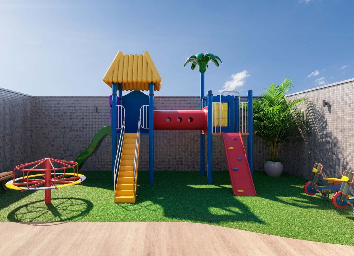Playground do Santiago Residencial, na Meia Praia, Itapema