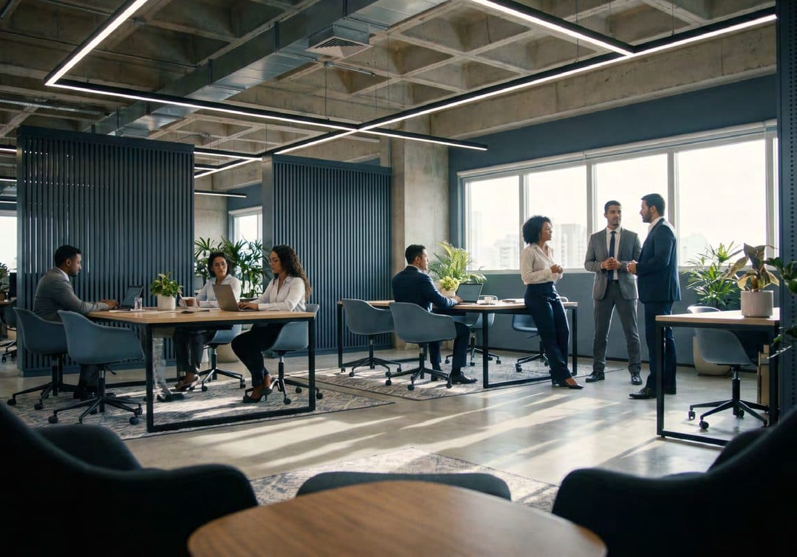 Espaço de coworking do Seger Tower, prédio de salas comerciais em Itapema