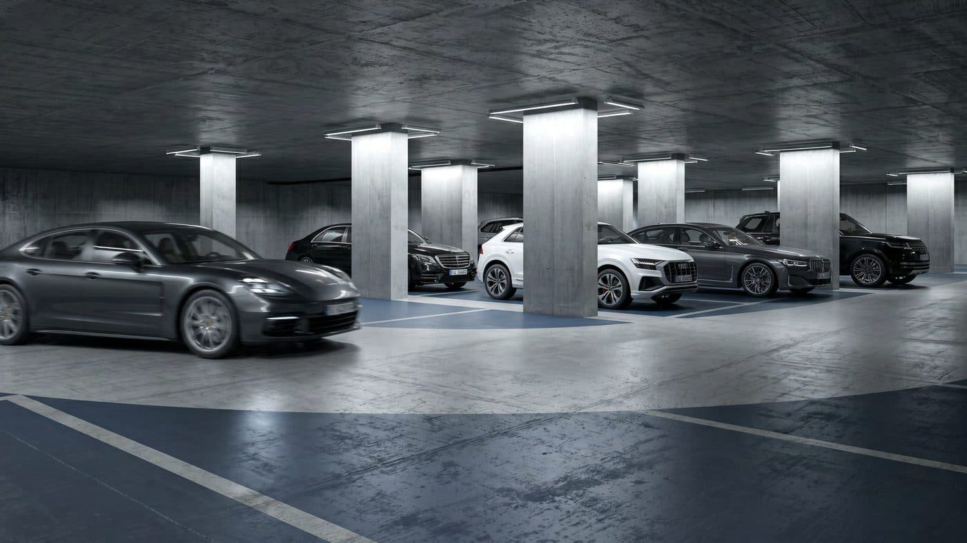Estacionamento rotativo Smart Park do Seger Tower, edifício comercial em Itapema