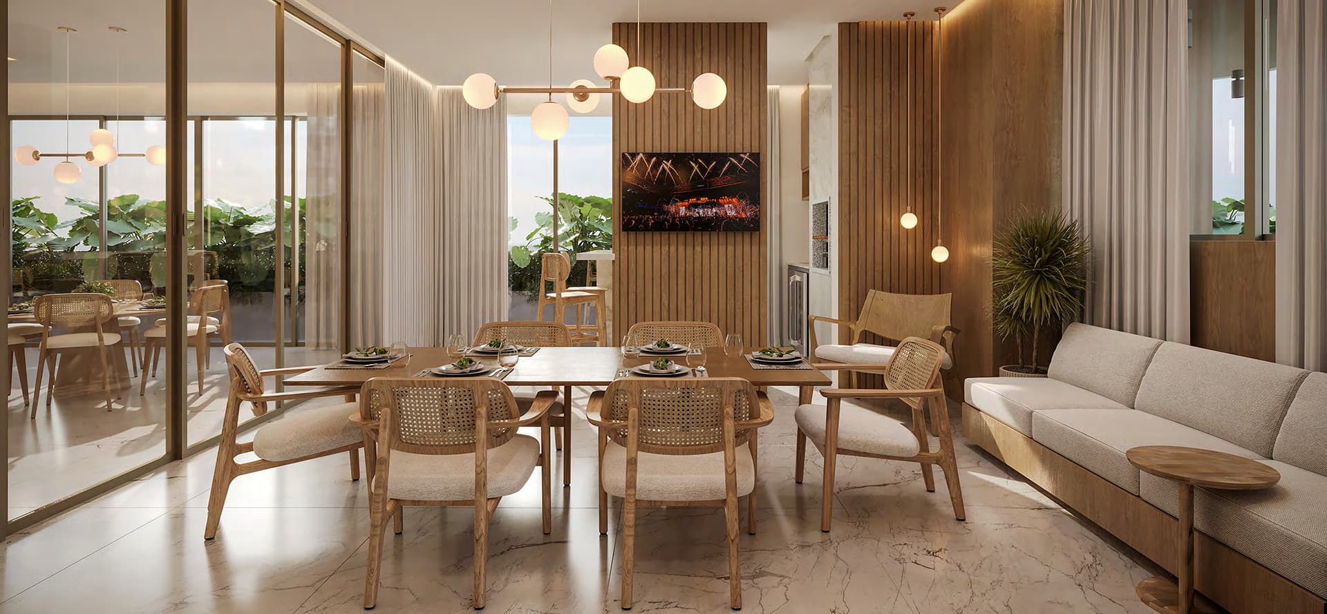 Espaço gourmet do Solaris, em Meia Praia, Itapema