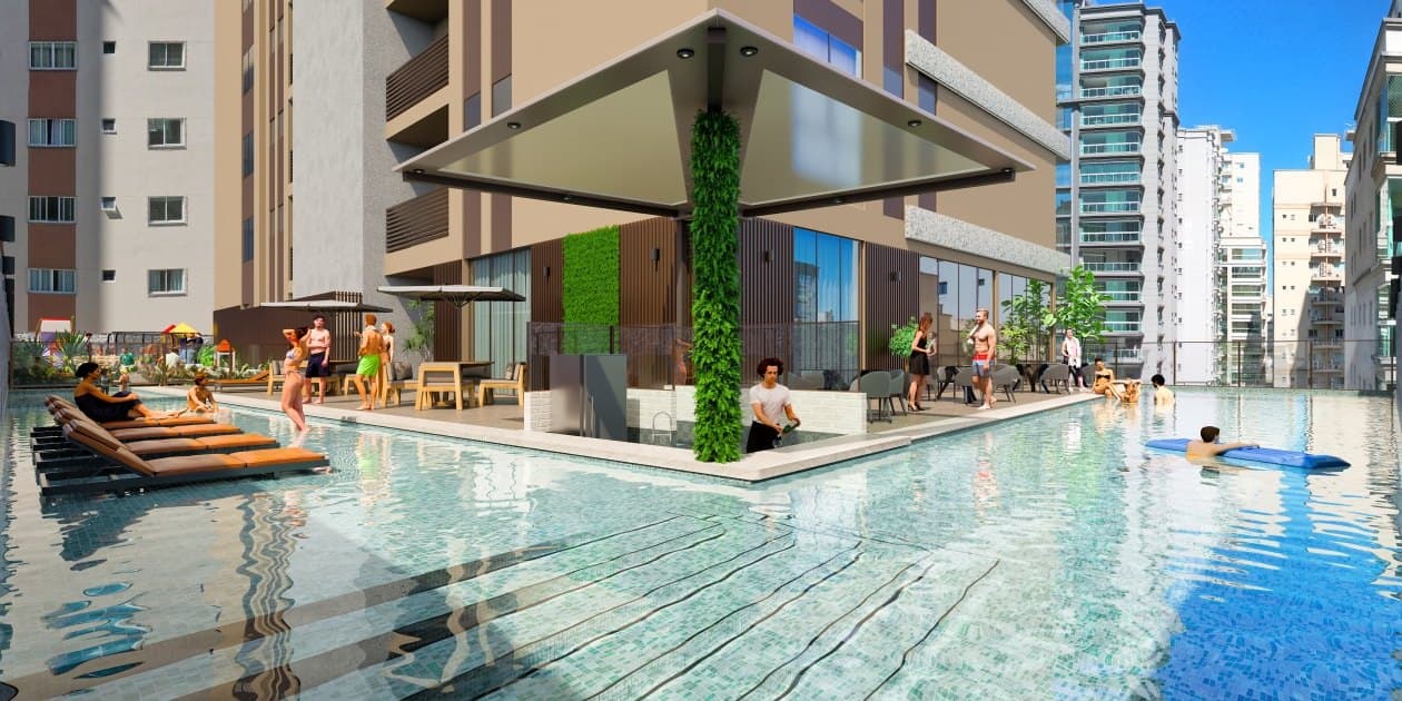 Piscina adulto com bar molhado do Sun Breeze Tower