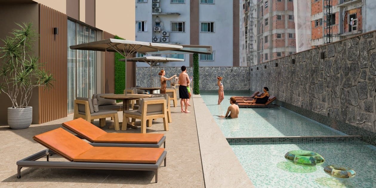 Prainha do Sun Breeze Tower, na Meia Praia