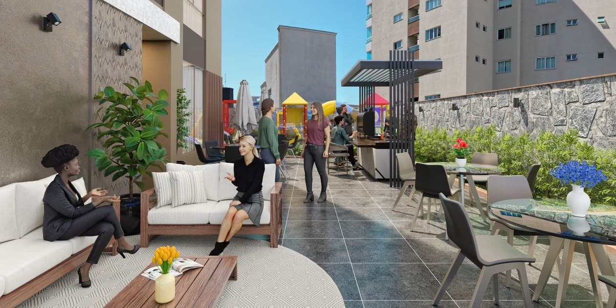 Quiosque americano do Sun Breeze Tower
