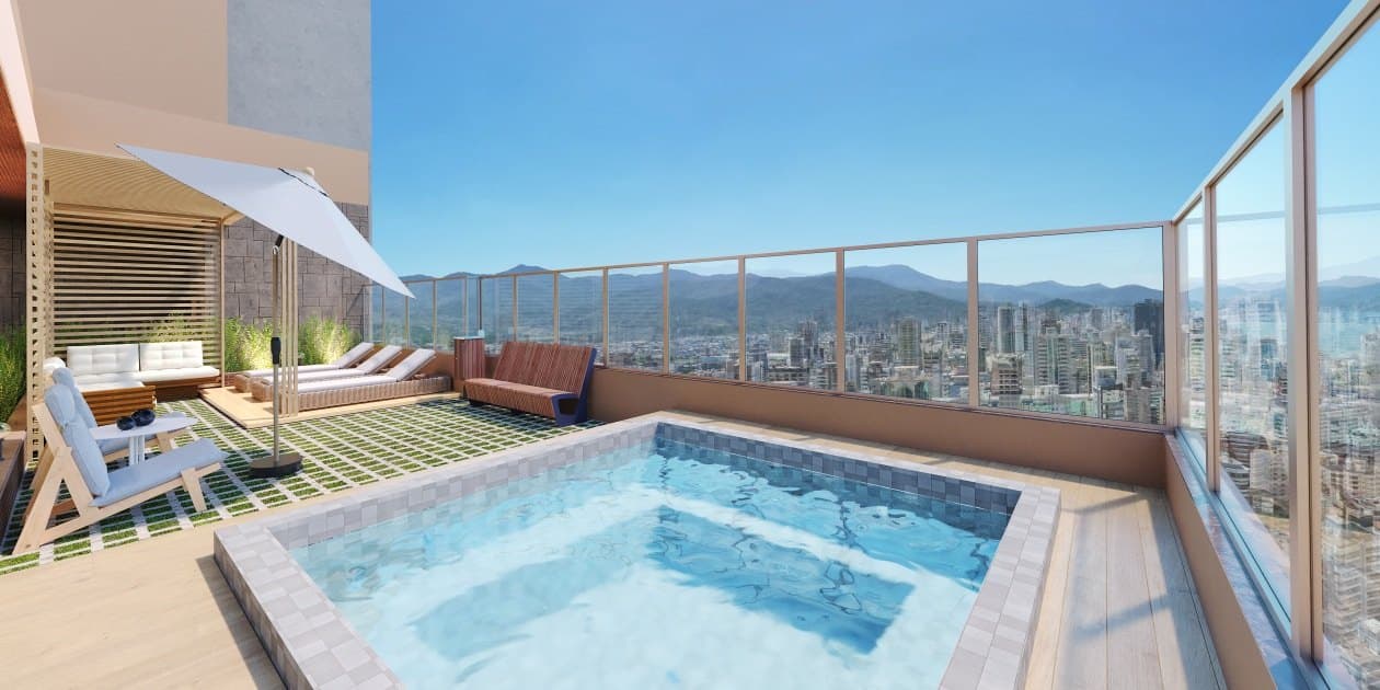 Piscina do SPA no rooftop do Sun Breeze Tower