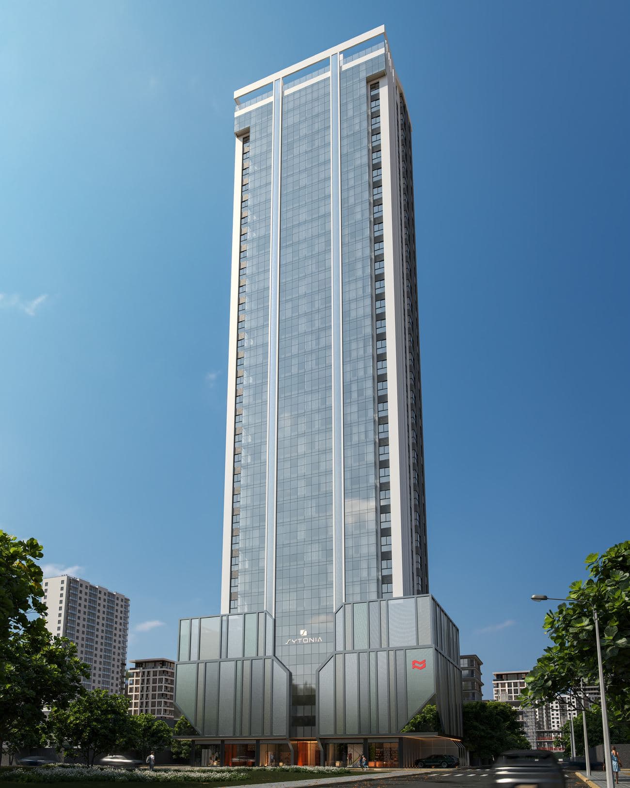 Torre de 35 pavimentos do Sytonia Flats, na Terceira Avenida, Meia Praia, Itapema