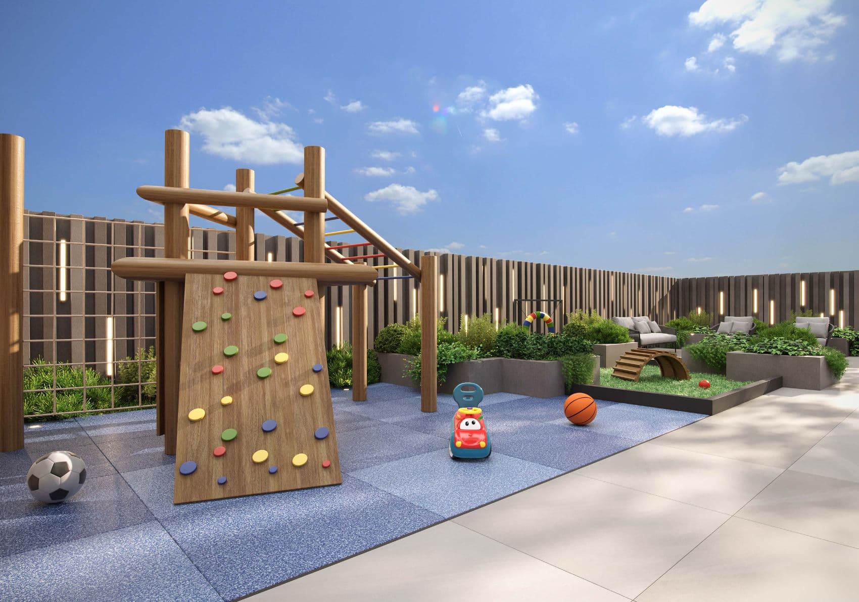 Playground do The Breeze, na Meia Praia, Itapema