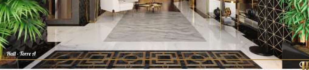 Hall de entrada da Torre A do The Porto Plaza