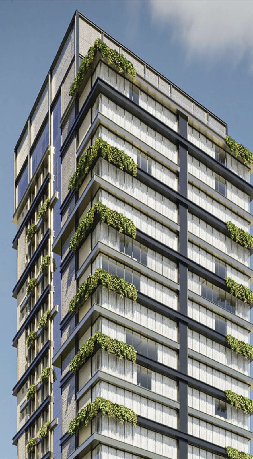 Torre do Twenty Five Street Home com jardins em todos os andares