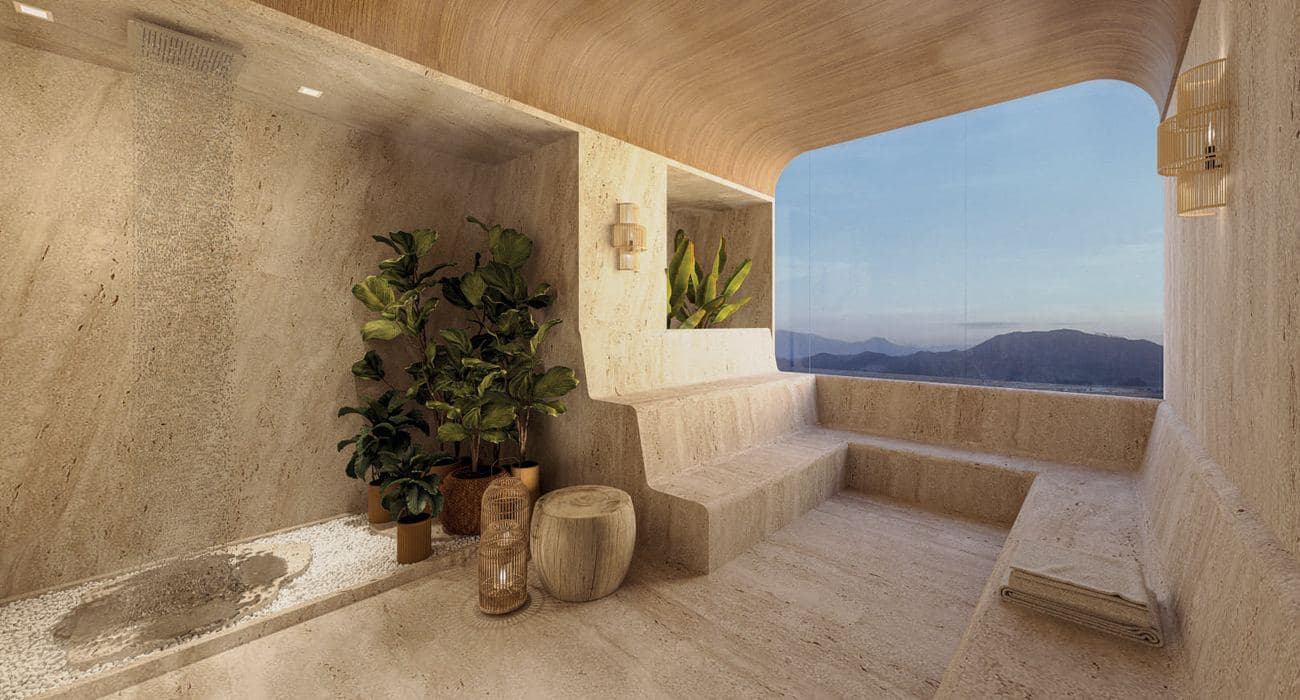 Sala de massagem do Zamá Coast Residence, em Itapema