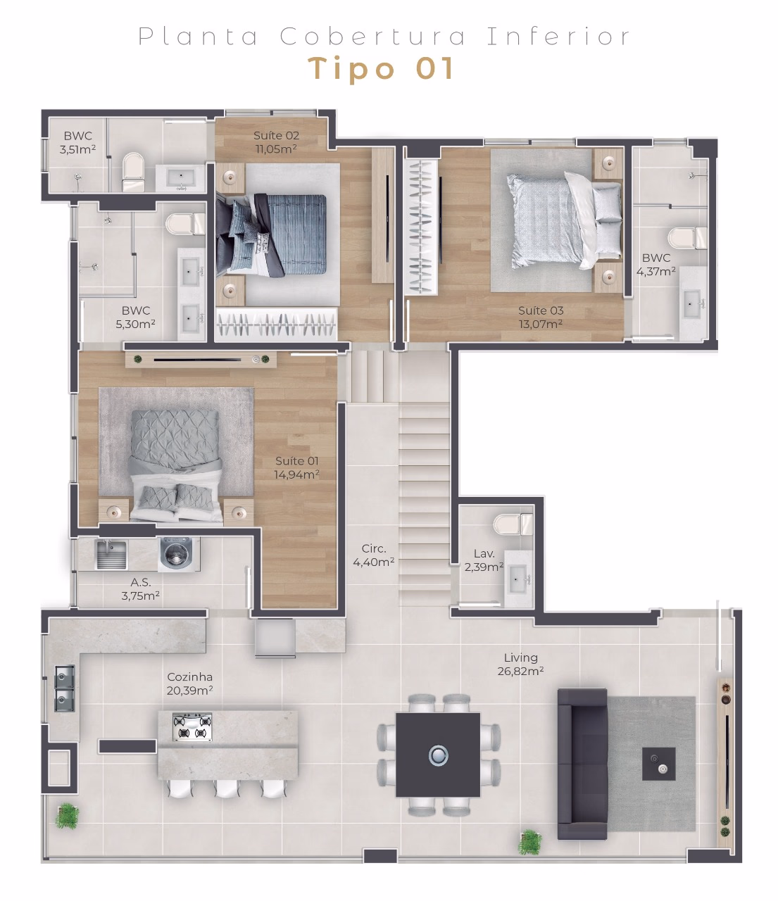 Apartamento 4 suítes em Meia Praia — Meia Praia, Itapema